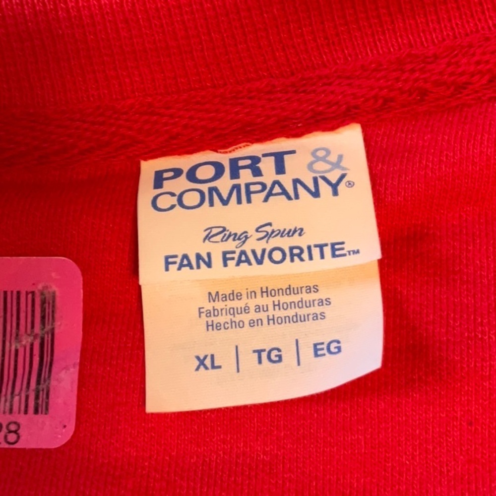 Port and Company Red Sweater with Green Holiday Design - Picture 6 of 8